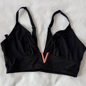 Elegant Black V-Neck Women's Bralette